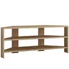 BOBOCHIC Meuble Tv D'angle Design Scandinave Thales - L. 114 X H. 45 Cm - Marron