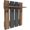 Esprit Living - Etagère murale Mita noyer anthracite - 70x70x18 cm OS