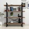 MULTIMARQUES Wooden Art - Bibliothèque makro noisette - 120x106x33 cm T.U
