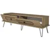 MENZZO Meuble TV Dover L145cm Bois foncé et Chêne clair TU
