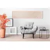 MENZZO Cotecosy - Fauteuil avec accoudoirs mobiles Tresa Velours Gris clair