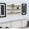 Wooden Art - 3 Etagères murales Boss  saphir - 60x1.8x14.5 cm T.U