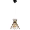 Opviq Lustre Noir Carré en Métal, 34x34 cm, Hauteur 131 cm, Pour Salle à Manger ou Salon Modern