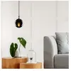 Opviq Suspension Efe 2155, abat-jour en verre fumé, Ø15cm