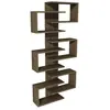Bibliothèque en bois "Lotus" - 75 x 21 x 161 cm - Noyer