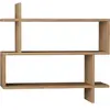 Etagère murale suspendue décor bois chêne L70 cm - paralel - Calicosy