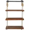 DECORATIE Etagère murale design industriel Garo - L. 60 x H. 120 cm - Marron TU