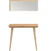 MENZZO Console classique style scandinave avec miroir Osebo Bois Blanc et Chêne clair