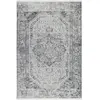 Wecon Home Tapis vintage bohème à poils ras et franges gris bleu beige 230x160