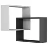 Woody Fashion Calicosy - Etagère murale d'angle 2 étagères H68 cm - Ring - Gris anthracite TU
