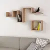 Wooden Art - 2 Étagères follow chêne - 48x116x48 cm T.U