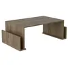 Table basse combinée porte-revues Unum Bois clair