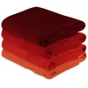Elizabed Ensemble de 4 serviettes de bain - 70 x 140 cm - Orange