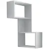 Etagère murale - EMOB - Woody Fashion - Blanc - 47cm x 20cm x 85cm