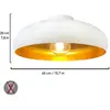ROYALTECH Plafonnier Olli, blanc/or Ø 40 cm, métal, E27
