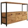 MENZZO Calicosy - Buffet 3 portes décor noyer L120 cm - NERO - Bois clair TU