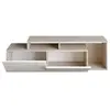 NORTIA DESIGN Meuble TV moderne avec étagères | 100% mélaminé | Cordoba White