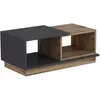 MENZZO Table basse Ophilia L90xP45cm Chêne et Anthracite