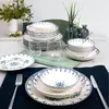 MIOLI Hermia Concept - Service de table blanc/bleu - 24 pièces T.U