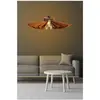 Vente-Unique Suspension ajourée en MDF - D. 68 x H. 50 cm - Coloris noyer - FARITA