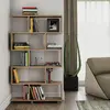 Bibliothèque - EMOB - Marron - 90 cm - Panneaux de particules 100% mélaminés
