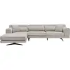 MENZZO Canapé d'angle à gauche Taim Tissu Beige