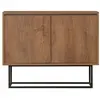 MENZZO Calicosy - Buffet 2 Portes Décor Noyer L90 cm - Zuri - Bois foncé TU