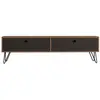 Meuble TV Wano 160cm Bois et Effet Marbre Noir