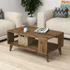 Table basse Rajah - EMOB - Rectangulaire - Blanc - 90x41x54cm - Aspect...