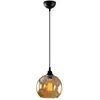 Opviq Cotecosy - Suspension Jaxson D20cm Métal Noir et Verre Fumé