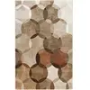 Esprit Tapis contemporain motifs cercles bruns 200x290