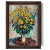 Coffret : Cadre, Colle et Puzzle 1000 pièces : Fleurs de topinambour de Claude Monet