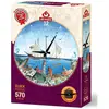 Puzzle Horloge 570 pièces : Aqua City