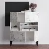 Homitis - Buffet Krista marbre de carrare - 100x35x125 cm OS