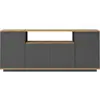 VENTE-UNIQUE Buffet avec 4 portes et 1 étagère - Anthracite et naturel - LOTULA