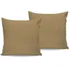 En Vogue - 2 Taies d'oreiller en coton marron clair 60x60 cm