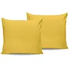 En Vogue - 2 Taies d'oreiller en coton jaune foncé 60x60 cm