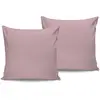 En Vogue - 2 Taies d'oreiller en satin de coton rose clair 60x60 cm