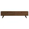 Hanah Home Meuble TV - Paris - 2 portes - Noyer - Panneaux de particules - 160x25x35 cm