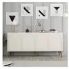 MENZZO Buffet style minimaliste 4 portes Lyana Crème et Bois clair