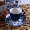 Mioli - 2 Tasses à café avec soucoupes en Porcelaine multicolores - 80 ml T.U