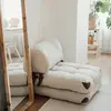 MENZZO Chauffeuse 1 place convertible Ordila Tissu bouclette Blanc crème