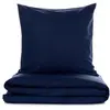 En Vogue - Parure housse de couette Plain bleu foncé 260x220 cm
