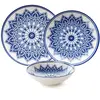 Mioli - Service de table en Porcelaine bleu - 24 pièces T.U