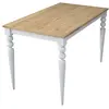 MENZZO Table à manger Noga Bois clair et Blanc