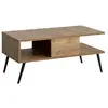 Calicosy Table basse décor bois pin et noir L90 cm - BUKLE