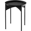 MENZZO Table basse style minimaliste Orvina D44cm Métal Noir