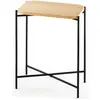 Table basse rectangulaire - MENZZO - Antula - Bois massif clair - Métal noir - 40x26cm