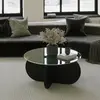 Table basse en verre Bubble noir