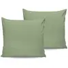 En Vogue - 2 Taies d'oreiller en coton vert clair 60x60 cm